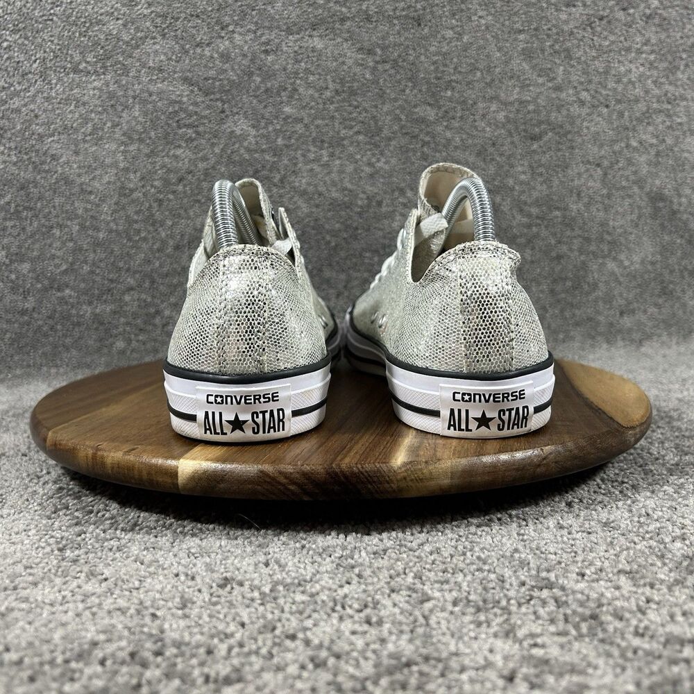 Converse Chuck Taylor All Star Women’s Size 10 Silver Glitter Casual Shoes Used - Picture 7 of 13